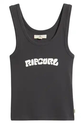 Rip Curl Surf Puff Tank, Size: S, Color: Washed Black/Cream