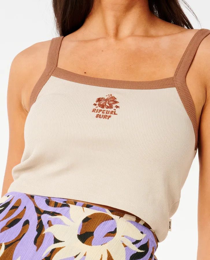 Rip Curl Cala Nights Baby Tank, Size: XS, Color: Natural