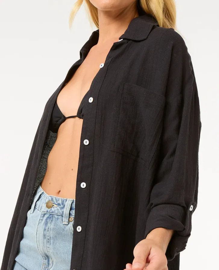 Rip Curl Premium Surf Holiday Shirt, Size: Black, Color: XS