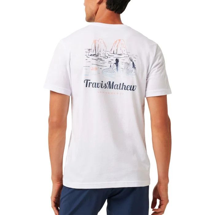 Travis Mathew Cloudless Sky T-Shirt, Size: S, Color: White