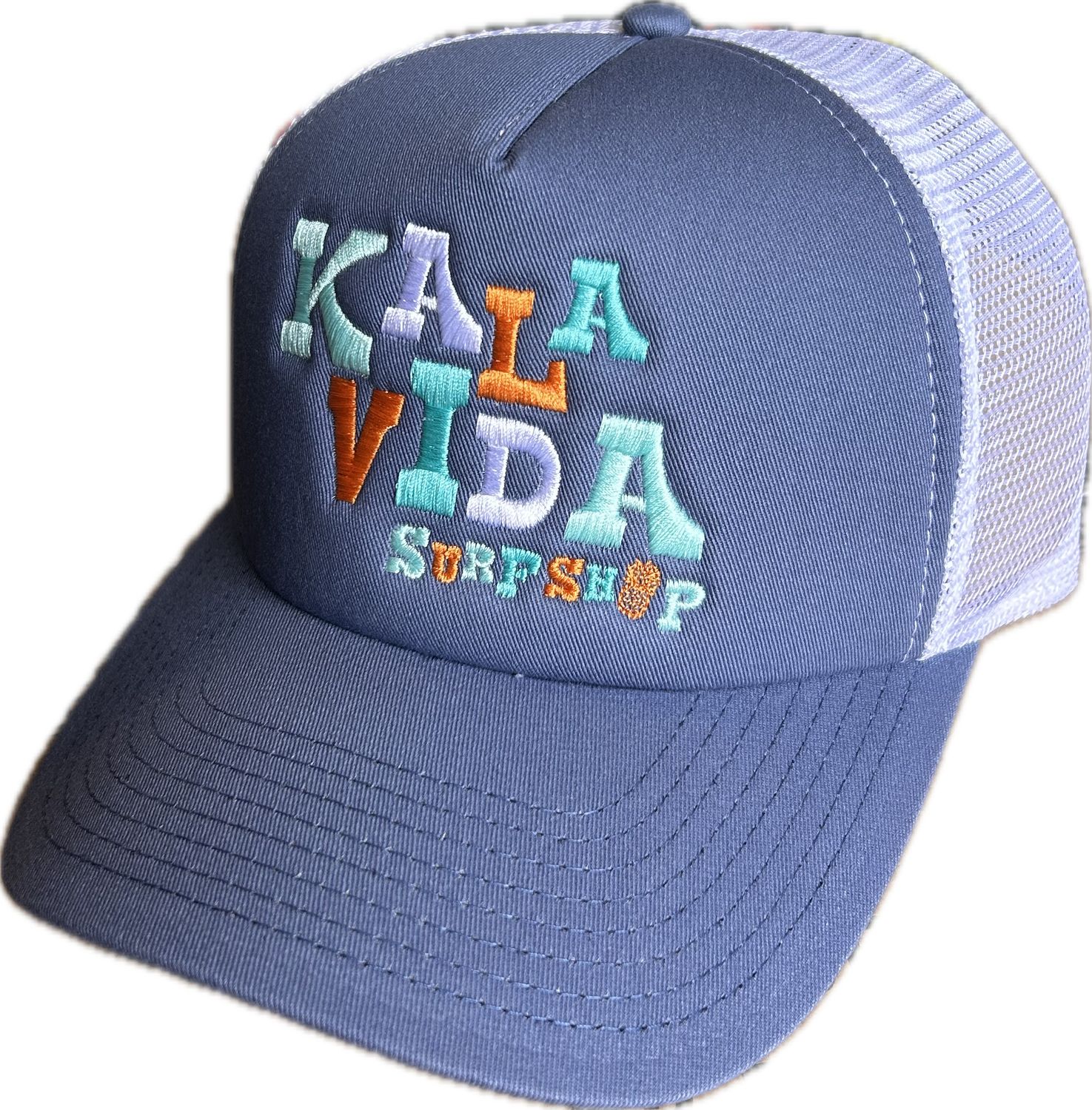 Kalavida Pineapples Trucker Hat, Color: Slate/White