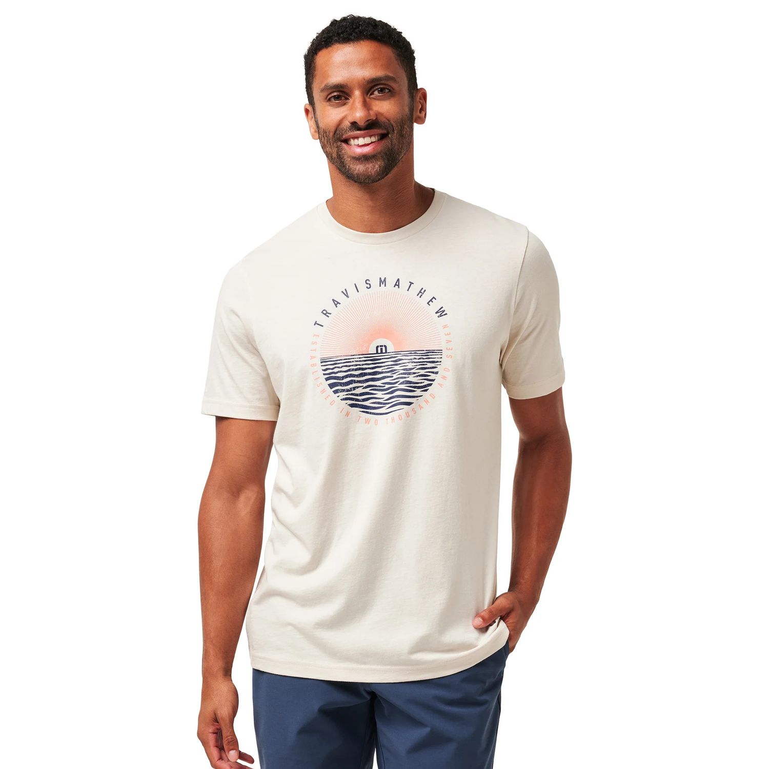 Travis Mathew Beach Cities T-Shirt, Size: S, Color: Moonbeam