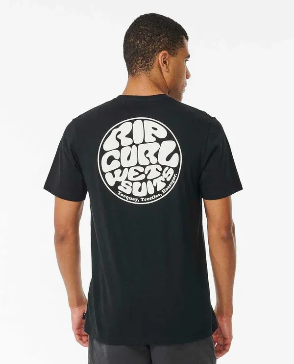 Rip Curl Wet Suit Icon Tee, Size: S, Color: Black
