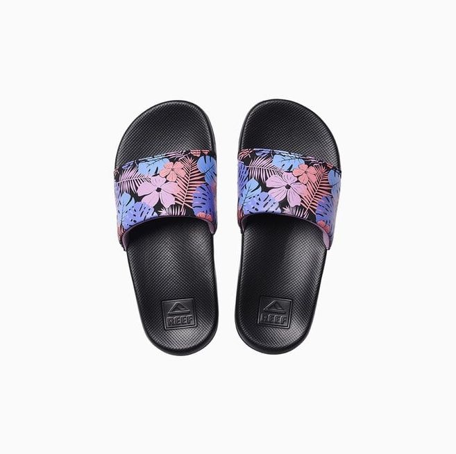 Reef Kids One Slide, Size: 2, Color: Purple Fronds