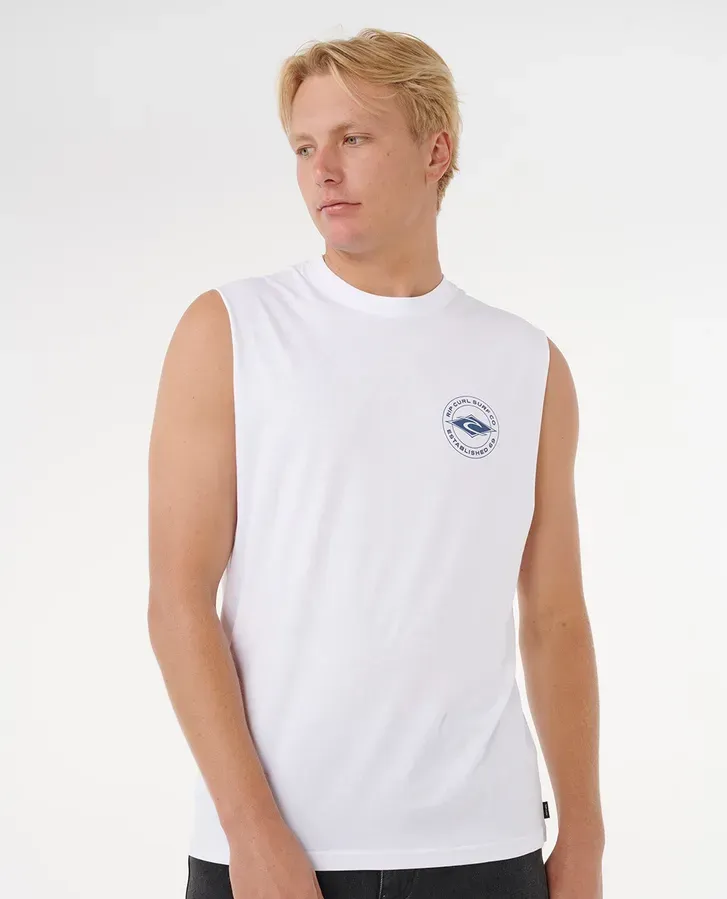 Rip Curl Staple Muscle, Size: S, Color: White