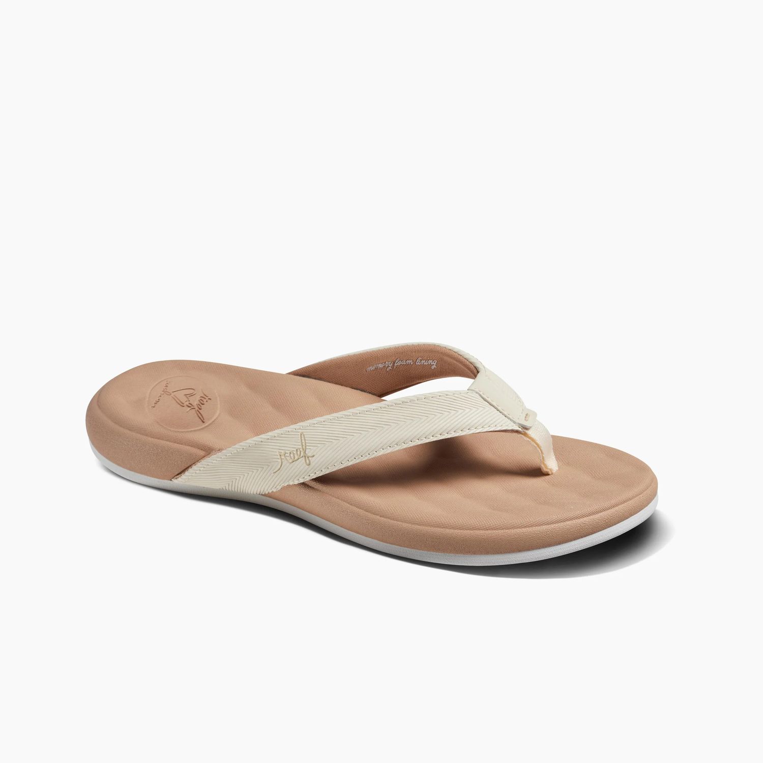 Reef Cushion Harmony Flip Flops, Color: Sand, Size: 6
