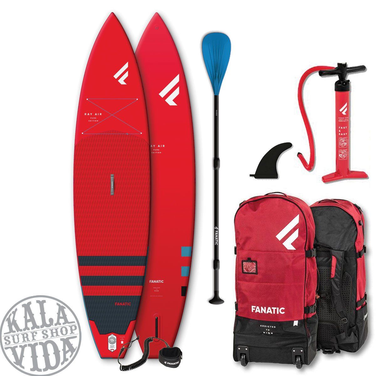 Fanatic, Ray Air Pure Package, Size: 12'6 x 32", Color: Red