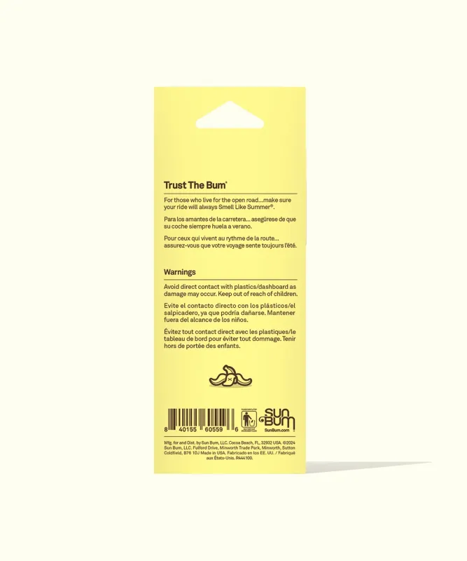 Sun Bum, Banana Air Freshener