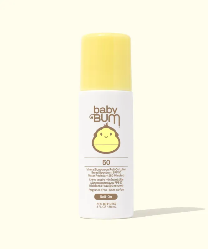 Sun Bum, Baby Bum, SPF 50 Mineral Roll-on Lotion