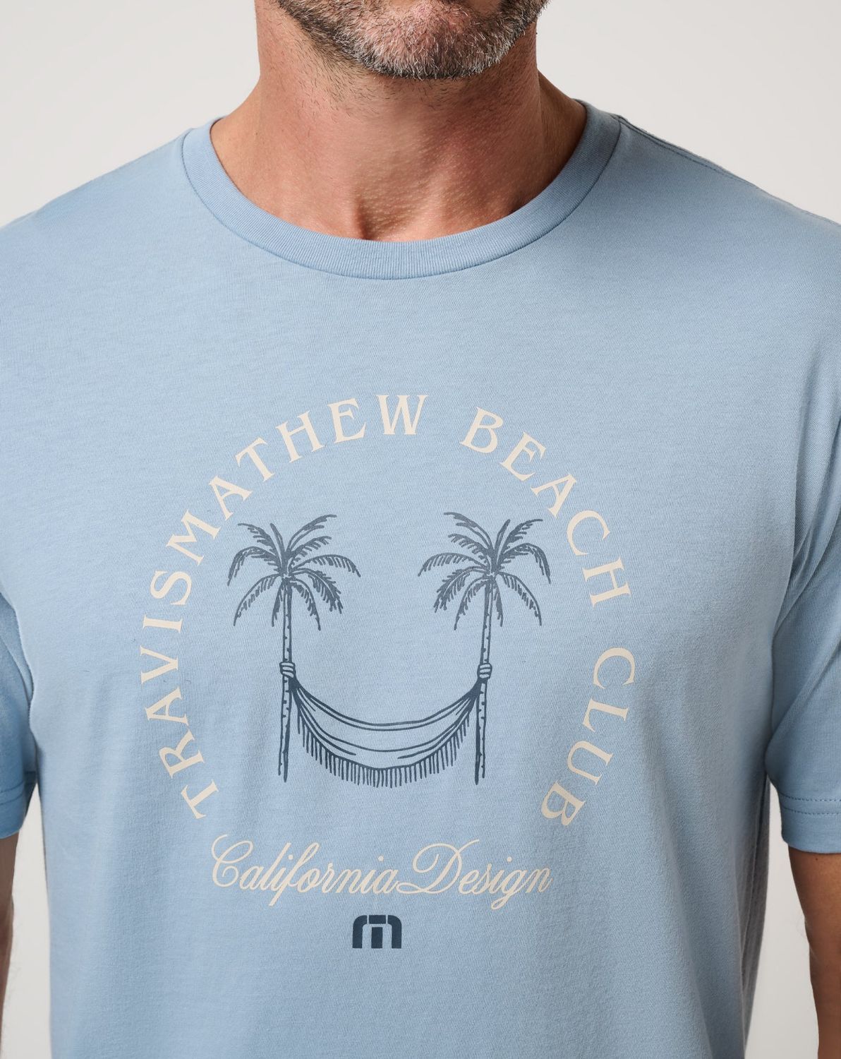 Travis Mathew Beach Club T-Shirt, Color: Ash Blue, Size: M