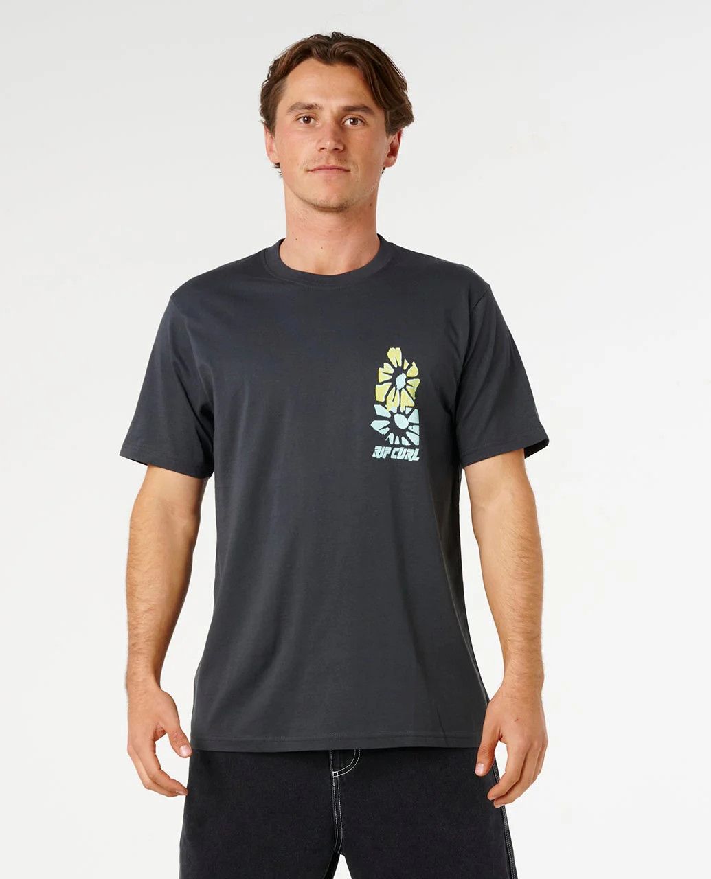 Rip Curl, Liquid Trips Flower Tee, Color: Washed Black, Size: S