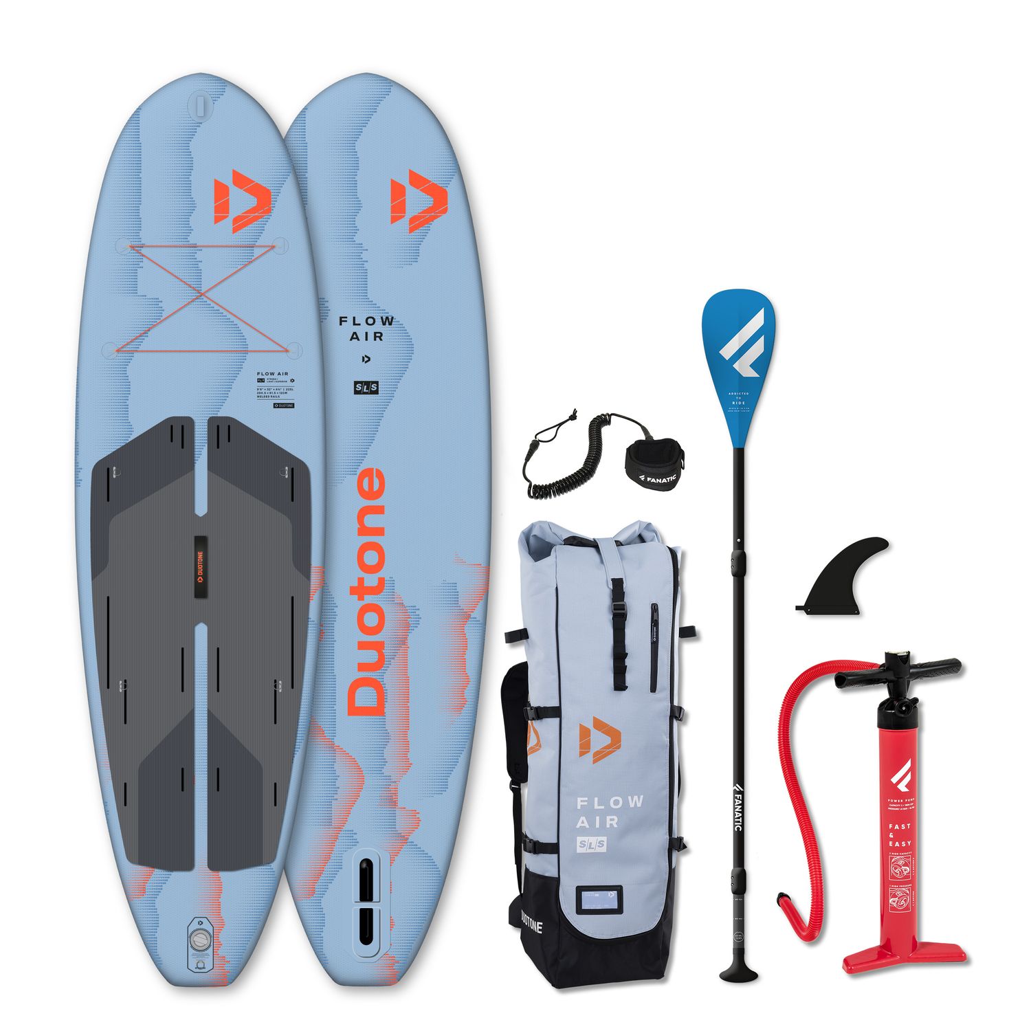 Duotone, Flow Air SLS Package, Color: Cyan Blue, Size: 9'8 x 32"