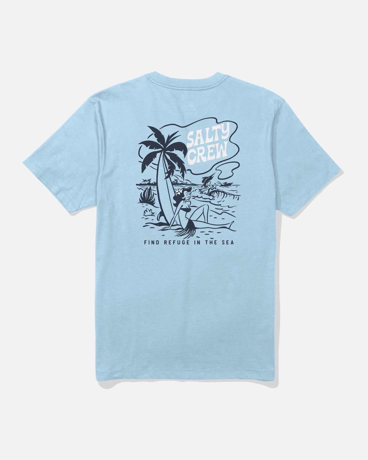 Salty Crew, Lounge Tee, Color: Clear Sky, Size: S
