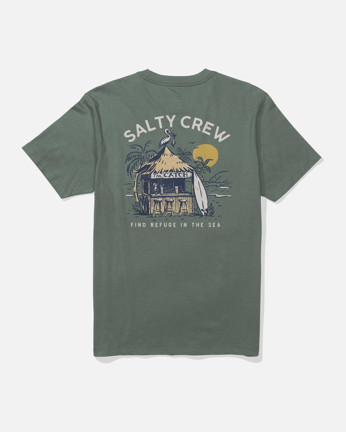 Salty Crew, The Catch Tee, Color: Laurel Wreath, Size: S