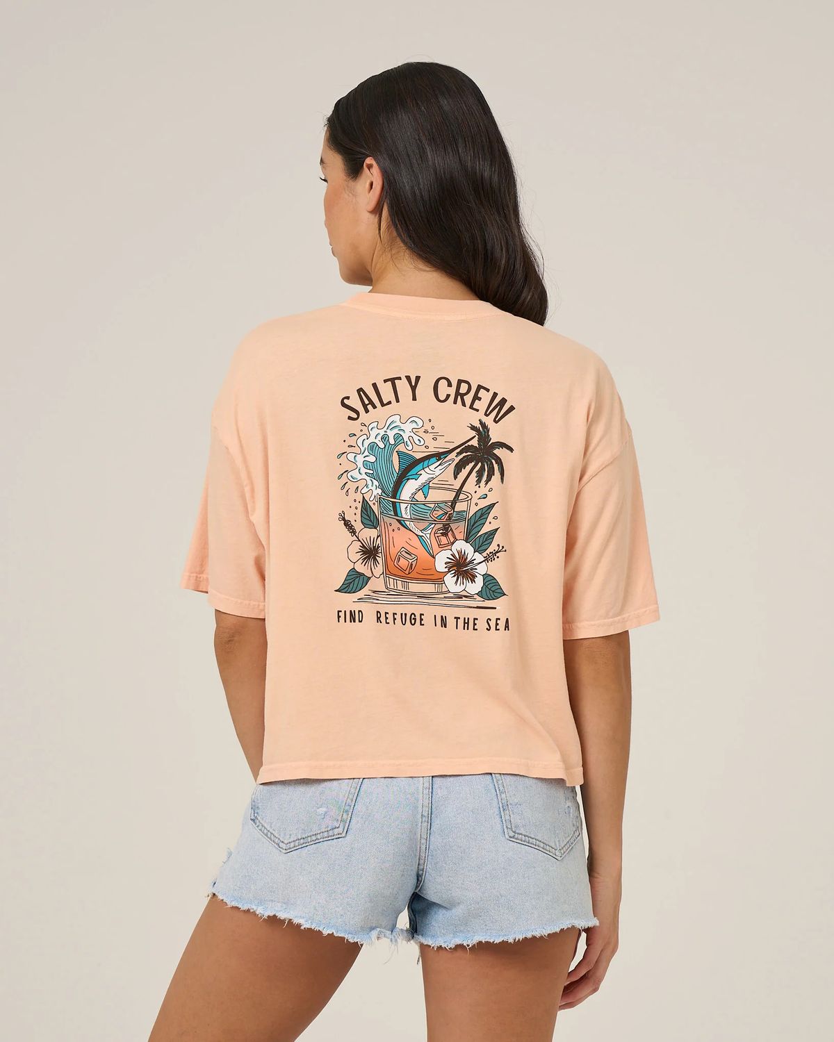 Salty Crew, Mai Tai Tails Skimmer, Color: Apricot, Size: XS