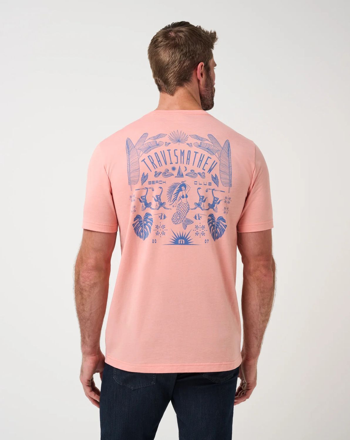 Travis Mathew, VIP Only T-Shirt, Color: Heather Coral, Size: M
