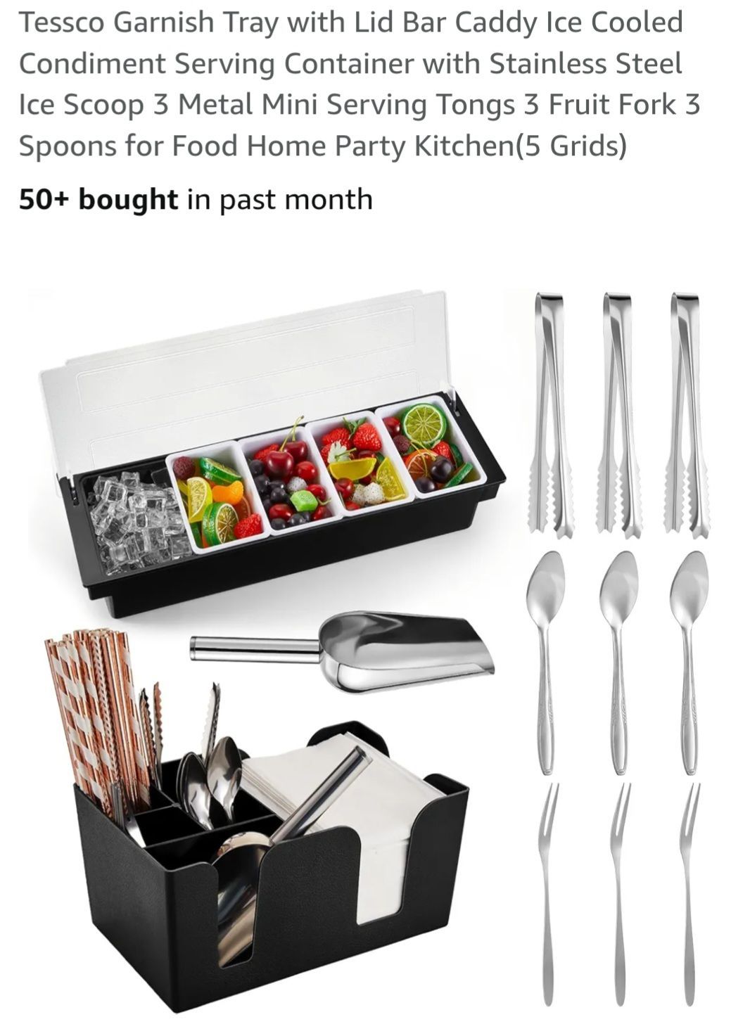 Garnish Tray with Lid Bar Caddy