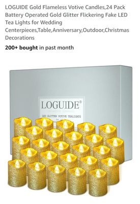 Gold Flameless LED Candles (24 ct) Gold Flameless LED Candles (24 ct)