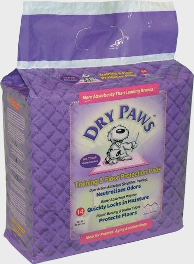 Dry Paws Training &amp; Floor Protection Pads, Size: 14 Pads