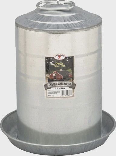 Double Wall Poultry Fount, Size: 3gal