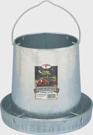 Hanging Poultry Feeder w/ Pan, Size: 12lb