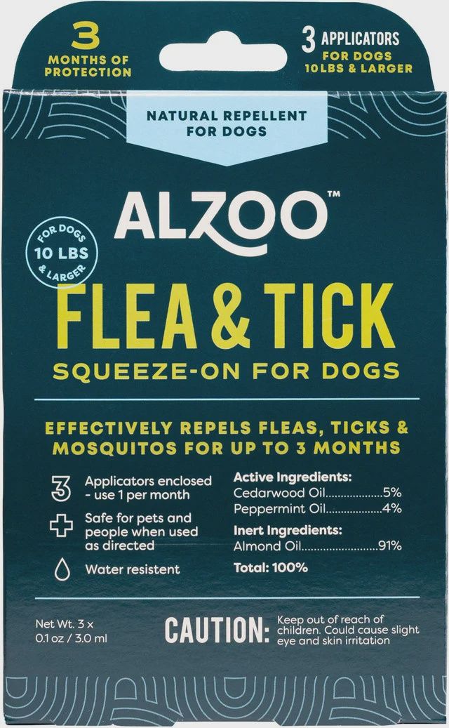 Alzoo Flea &amp; Tick Squeeze-On for Dogs