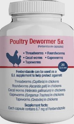 Poultry Dewormer 5x/ Fenbendazole Capsules