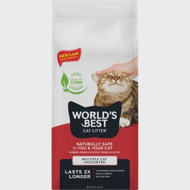 World's Best Cat Litter Multiple Cat Clumping, Unscented, Size: 8lbs