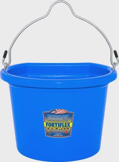 Fortiflex 8 Qt Flat Back Bucket, color: Sky Blue