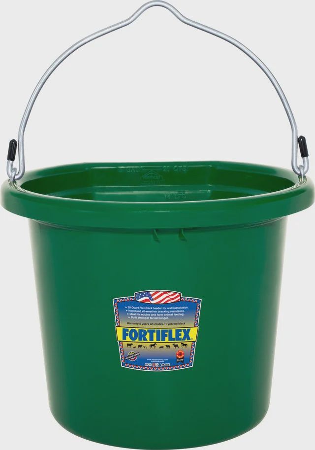 Fortiflex 20 Qt Flat Back Bucket, color: Green
