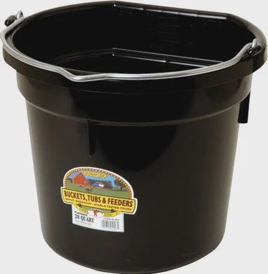 Little Giant 20 Qt Flat Back Bucket, color: Black