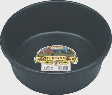 Rubber Feed Pan, Size: 4 Quart