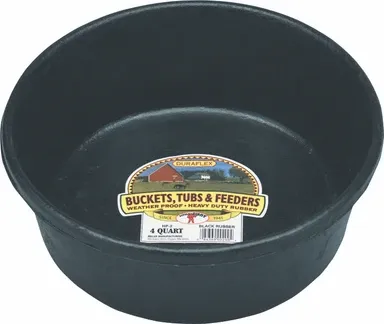 Rubber Feed Pan, Size: 4 Quart