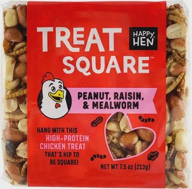 Happy Hen Treat Square, Flavor: Peanut &amp; Mealworm