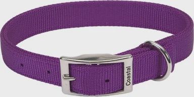 Double Ply Dog Collar, Size &amp; Color: Purple - 1 X 24in