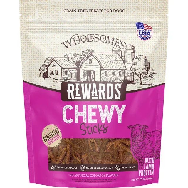 Wholesomes Rewards Chewy Sticks Lamb, Size: 25oz