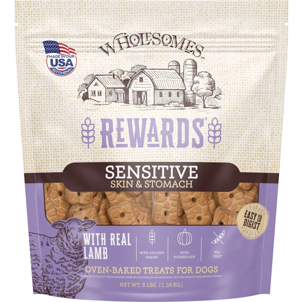 Wholesomes Sensitive Skin &amp; Stomach Biscuits, Lamb
