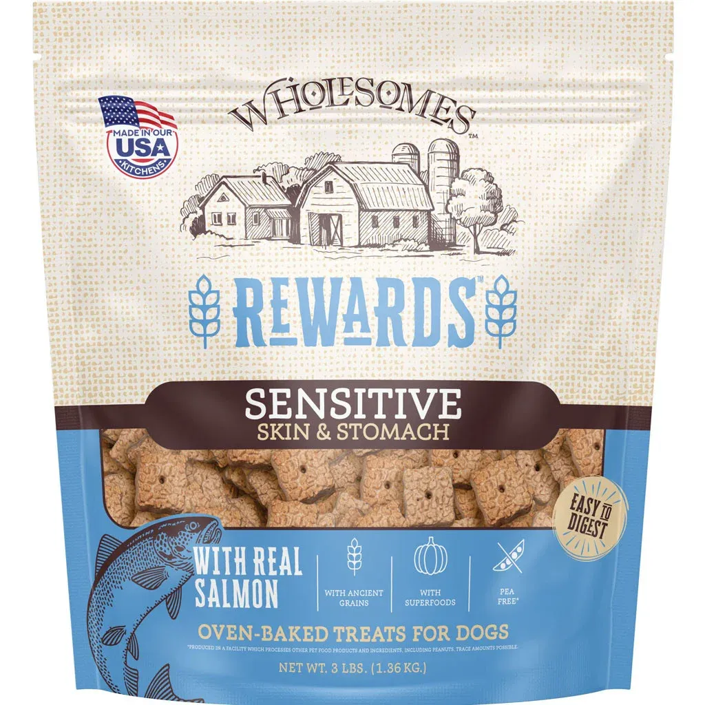 Wholesomes Sensitive Skin &amp; Stomach Biscuits, Salmon