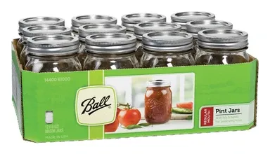 Ball Regular Mouth Mason Jars, Size: Pint