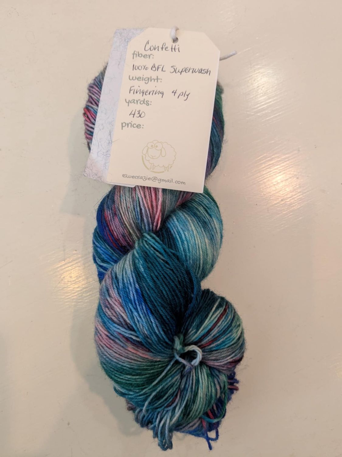 Confetti BFL Fingering