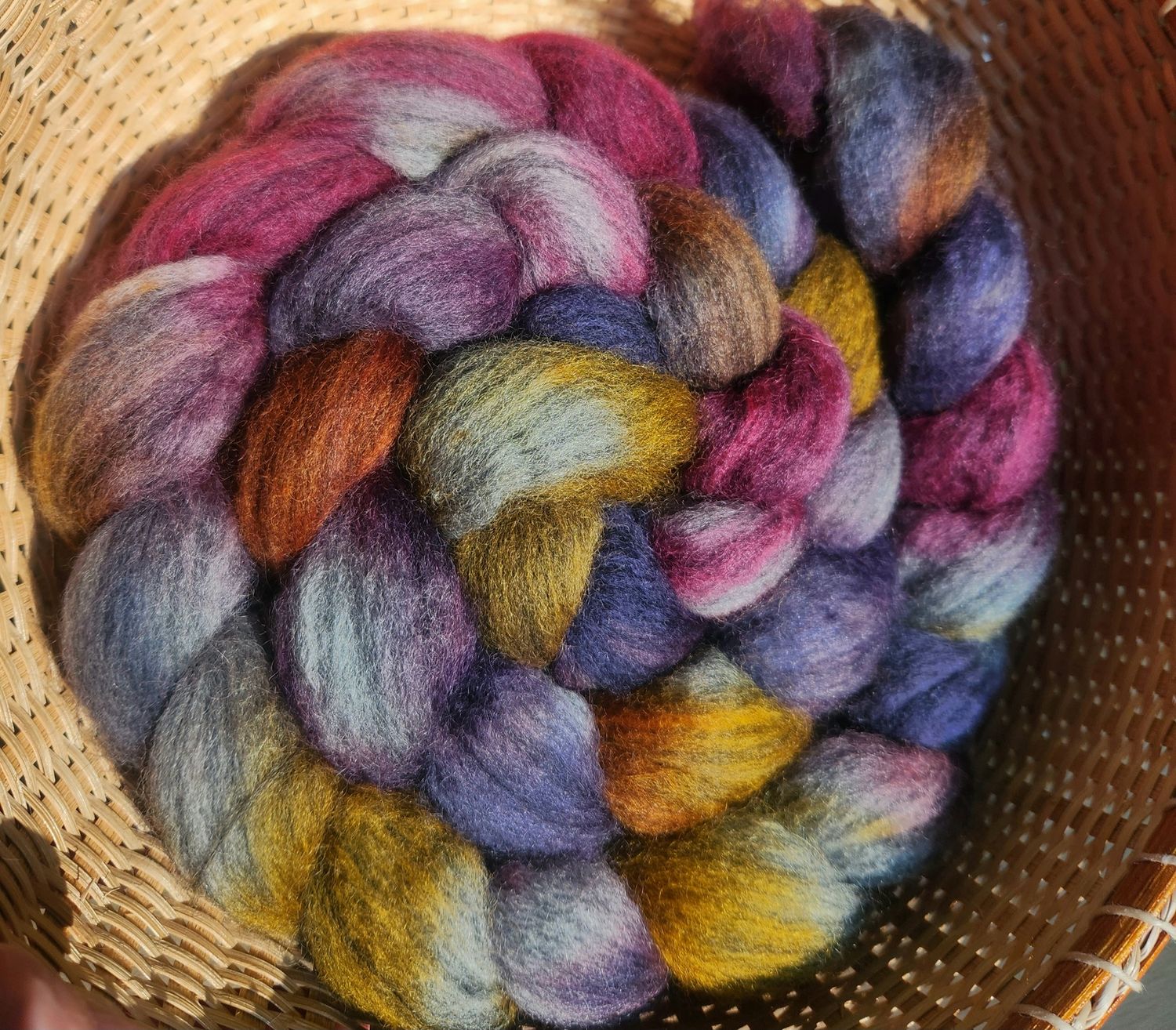 Gray BFL Beets Me, Mustard! Braid