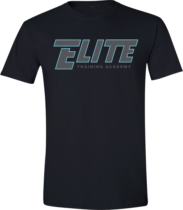 Short Sleeve Black T-Shirt &quot;Elite&quot; Logo  - Adult - Black