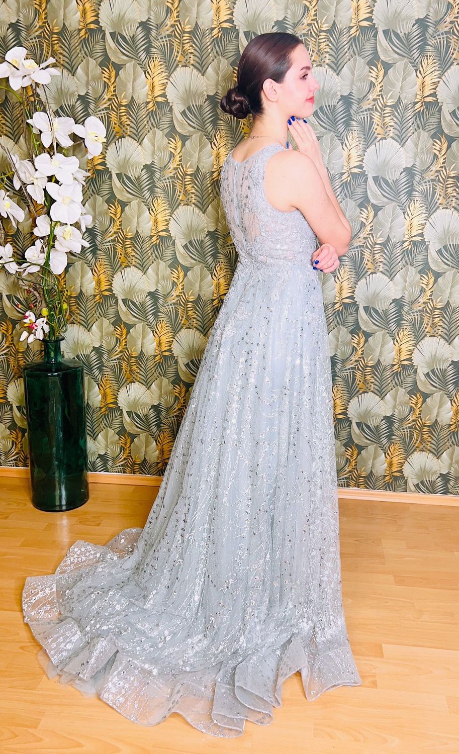 Kleid Silber