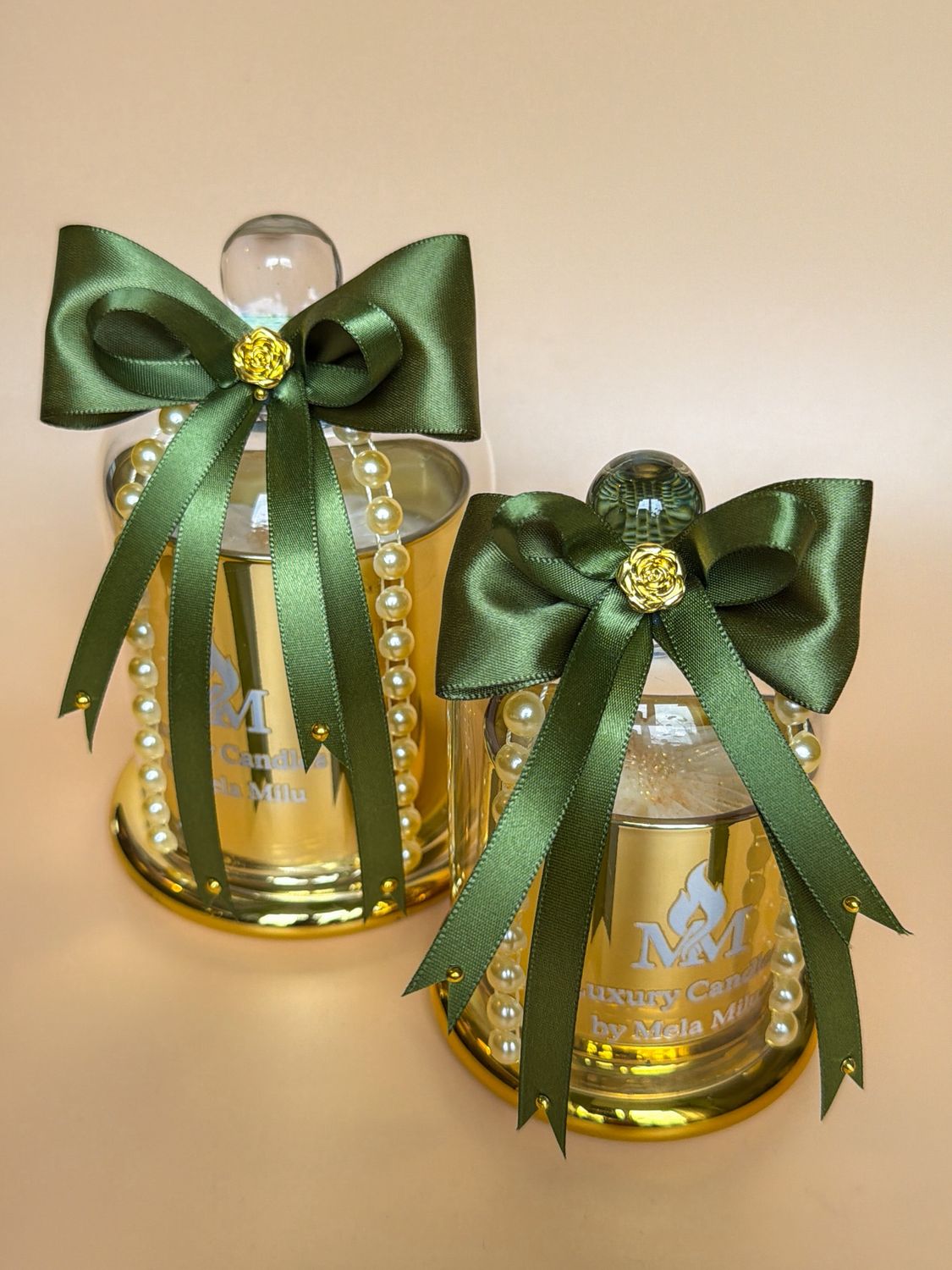 ✨ Luxury Duftkerzen Set Gold – Bergamotte &amp; Oud (2er Set)