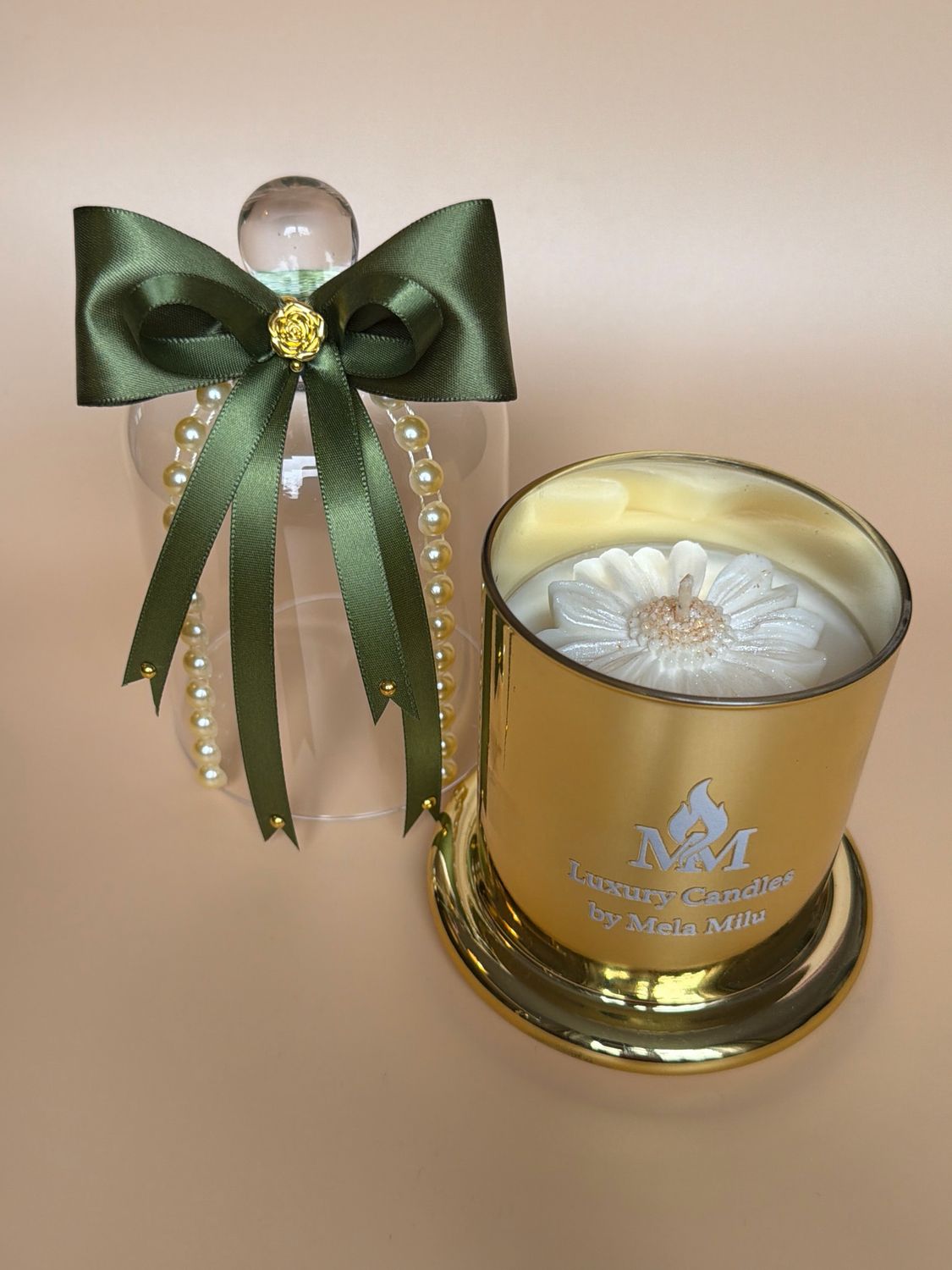 ✨ Luxury Duftkerze Gold – Bergamotte &amp; Oud (Gross)