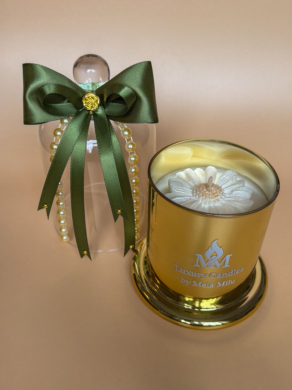 ✨ Luxury Duftkerze Gold – Bergamotte &amp; Oud (klein)