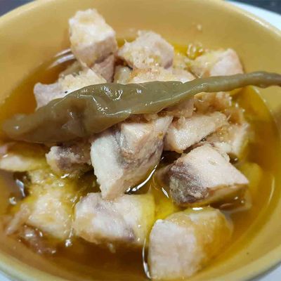 Diced Fish with Garlic
