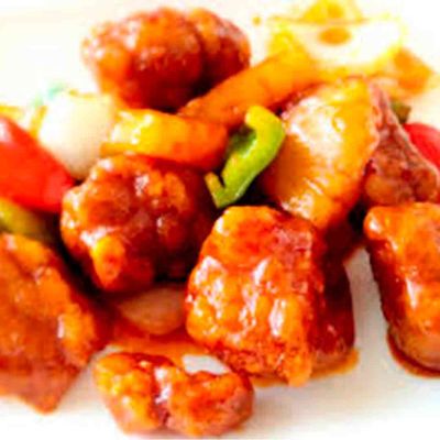 Pork Pastries with Sweet and Sour Sauce