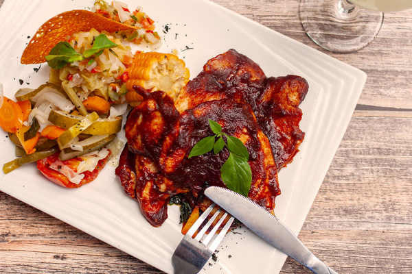 Chicken Grill with BBQ souce