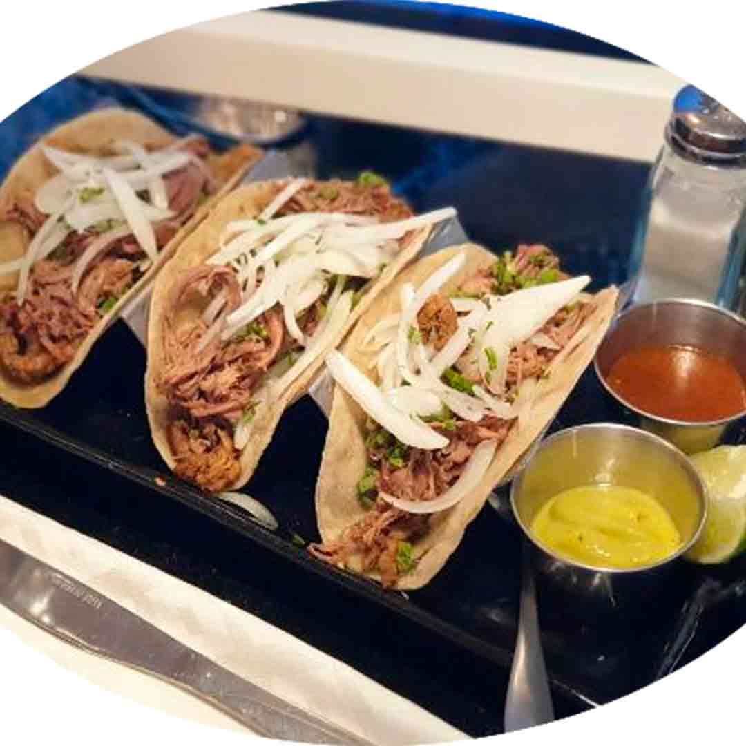 ​Pork &amp; Beef Tacos (Serving of 3)